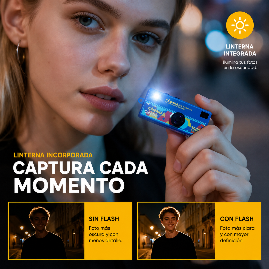 Cámara llavero retro